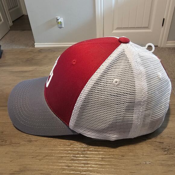 Oklahoma University Snapback Hat Cap Red Gray OU Boomer Sooners NCAA SEC Preppy - Picture 7 of 14